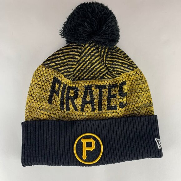 New Era Other - Pittsburgh Pirates MLB Black Gold New Era Pom Knit Beanie